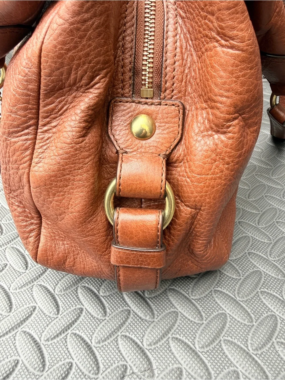 Coach Vintage Madison Maggie Hobo 21225 Cognac Pebbled Leather Shoulder Bag Rare